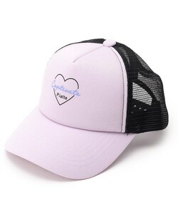 ラスト　新品　PINK-latte　ハートプリントメッシュCAP　ライトパープル(081)　定価1100円