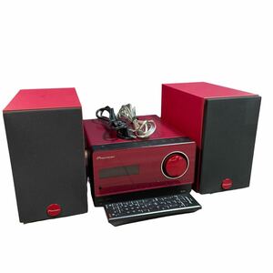 【美品】Pioneer X-CM-32T-R パイオニアCDミニコンポ iPhone CDミニコンポーネントシステム