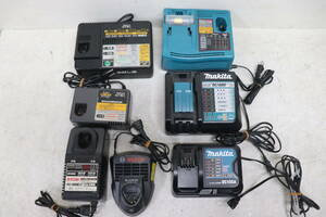 Y12/342 makita/National/ryobi/Bosch 電動工具 充電器 DC18RF/DC14RB/DC10SA/AL1115CV/EZ0218/EZT002/BC-1204 7点 通電確認済 ジャンク