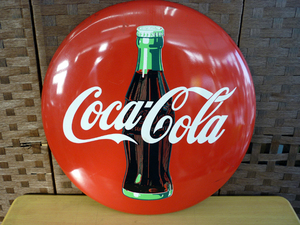 Coca-Cola コカ・コーラ ボタンサイン 直径510mm 高さ35mm 丸看板 サインボタン コカコーラ レトロ 壁掛け ノベルティグッズ