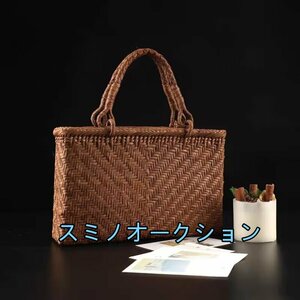 強くお勧め★高品質★職人手作り良品　山葡萄かごバッグ 手編み山葡萄籠バッグ バスケット籐かご