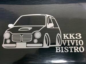 ヴィヴィオ ビストロ シフォン 車体ステッカー KK3 スバル 車高短仕様 ボンネットダクト スーパーチャージャー グリル