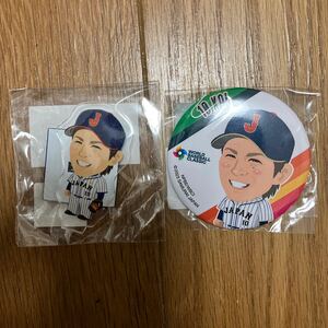 侍ジャパン WBC アクリルスタンド 缶バッジ ソフトバンクホークス　甲斐拓也