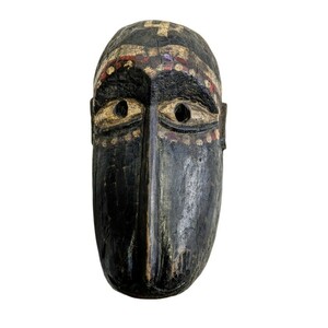 ネパール南西部のタライの森に住むタルー族アンティーク骨董お面1900年初頭Southern Nepal wooden Tharu Kali Mask Tribal Ethnic Mask木彫