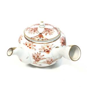 ＊【レア】 九谷焼 加賀九谷 赤絵 急須 茶器 茶道具 骨董 時代物 陶芸 ヴィンテージ アンティーク