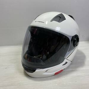 ◯R15 リード工業(LEAD) バイクヘルメット フルフェイス STRAX ホワイト Lサイズ 59-60cm