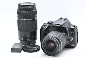 1A-958 Canon キヤノン EOS Kiss Digital X EF 28-80mm III USM + 75-300mm II USM 一眼レフデジタルカメラ
