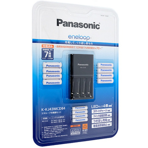 Panasonic eneloop(エネループ) 単3形8本・単4形4本付充電器セット K-KJ43MCD84 [管理:1000026969]