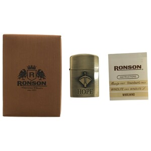 【新品未使用品】RONSON ゴールド立体アロー HOPE WINDLiTE US model 1951 オイルライター ホープ キャンペーン 限定非売品 喫煙具 J1163