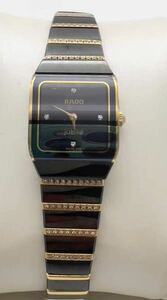 RADO ラドー jubile ジュビリー 153.0399.3 ladys レディース ceramic セラミック watch 腕時計 QZ クォーツ YG 金 diamond ダイヤ 稼働中