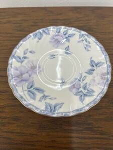 STORE Bone China HOYA CHINA JAPAN★ソーサー／紫／花柄／中古／現状品◆管No3566