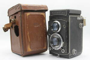 【訳あり品】 Nikkenflex H.C Nikken Liichter 7.5cm F3.5 ケース付き 二眼カメラ s8359