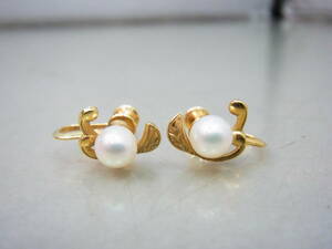 △☆MIKIMOTO ミキモト K14 パール イヤリング