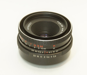 ドイツ製 Carl Zeiss Jena Tessar T 2.8/50 M42 841N-331 赤文字ft 輸出仕様 ブラック 前期型 aus JENA 70年代