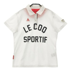 【1円】LE COQ GOLF ルコックゴルフ インナー付 半袖ポロシャツ ホワイト系 L [240001995403] レディース