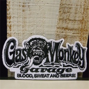 送料70円より　Gas Monkey Garage WAPPEN★ LOGO beside　ワッペン