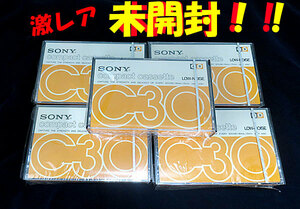【送料無料】☆レア！！ ソニー SONY ヴィンテージ カセットテープ　C30 衝撃の未開封品 5本！！ アンティーク