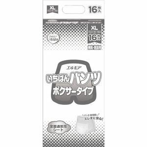 【新品】(まとめ) カミ商事 エルモア いちばん パンツ ボクサータイプ XL 1パック(16枚) 【×3セット】