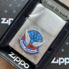 【未使用品】zippo 2008年 レギュラーヘアライン BLUE IMPULS