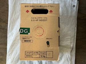 日本製線　Cat 5e UTPケーブル　0.5-4P NSEDT 5e(DG)300m巻◇1箱　箱入りケーブル