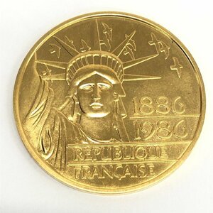 K22　フランス　自由の女神100周年記念　100フラン金貨　総重量17.0g【CDAI7040】