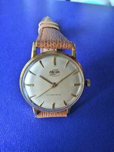 古い腕時計　ENICAR　ULTRASONIC　17JEWELS　手巻き　稼働品　美品　35ｍｍ　