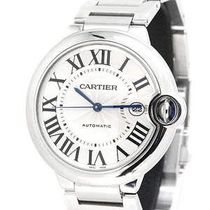 カルティエ Cartier バロン ブルー W69012Z4 ホワイト文字盤 SS メンズ腕時計 自動巻き Ballon Bleu 42mm 男性 ブランド