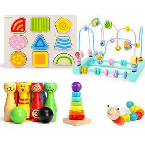 幼児教育玩具 ビルディングブロック 子供のおもちゃ 木製玩具 明るい色 豊富な内容 3-6歳