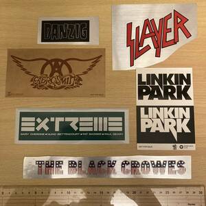 ハードロック、メタル系のバンドのステッカーいろいろ / Aerosmith、Linkin Park、Black Crows、Extreme、Slayer、Danzig