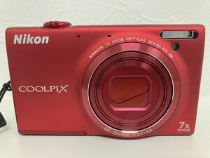 Nikon COOLPIX S6100 ニコン クールピクス スーパー レッド コンパクト デジタルカメラ デジカメ バッテリー付き 作動未確認 ジャンク品