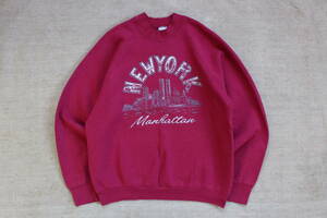 1990s ニューヨーク NEW YORK ヴィンテージ スウェット マンハッタン USA ツインタワー オールド アート アメリカFruit of the loom お土産
