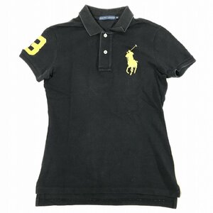 RALPH LAUREN ラルフローレン 半袖ポロシャツ XS～S 黒X黄 美品