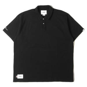 WTAPS ダブルタップス ポロシャツ サイズ:L 20SS ヘビーウェイト オーバーサイズ 半袖ポロシャツ POLO SS 03 USA / SHIRT ブラック