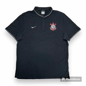 ナイキ NIKE コリンチャンス 半袖 ポロシャツ サッカー XL ブラック 応援グッズ