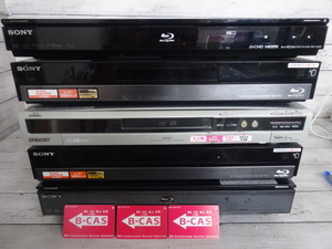 8263★ 5台まとめ SONY BDP-S360/ BDZ-RS15/ PDR-HX50/ BDZ-RS15/ BDZ-T75 BDレコーダー B-CASカード ジャンク品