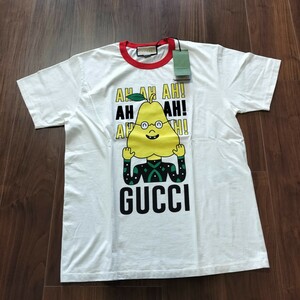 グッチ（GUCCI）梨、ナシ、ビックロゴTシャツ新品　未使用　タグ付きサイズS