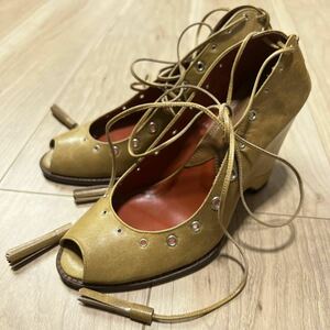 【格安】Vivienne Westwood ヴィヴィアンウエストウッド ウェッジソール パンプス 靴 本革 レザー レディース サイズ36(23cm程度) R-4383