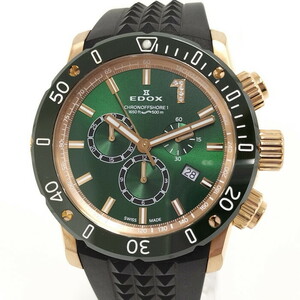 EDOX クロノオフショア1 10221-37JV5-VID5 世界限定300本 メンズ 腕時計 グリーン文字盤 クォーツ 中古[ne]42u [jgg]