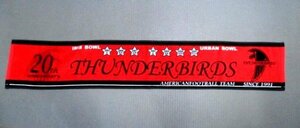 d524　アメリカンフットボール　THUNDERBIRDS　マフラータオル　赤×黒×他　21-8 　