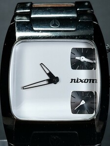 Nixon ニクソン COUNT IT THEBANKS 7I アナログ 腕時計 ホワイト文字盤 ブラック メタルベルト ステンレス 新品電池交換済み 動作確認済み