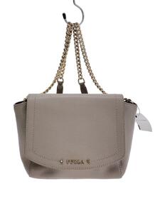 FURLA◆ショルダーバッグ/レザー/GRY/無地/967967