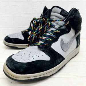 1408◎ NIKE DUNK HIGH ナイキ ダンクハイ 靴 シューズ スニーカー ローカット スエード ブラック グレー メンズ25.5