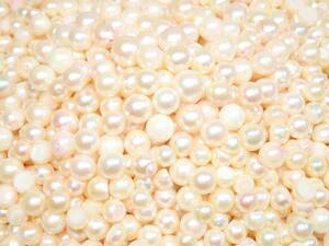 4273[A]◆真珠 パール◆まとめ売り♪総重量:約500g/中粒 小粒/ホワイト系 クリーム系等/アクセサリーパーツ