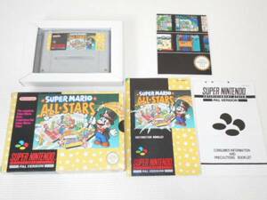 SFC★SUPER MARIO ALL STARS SNES 海外版(国内本体動作不可)★箱付・説明書付・ソフト付