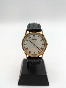 【OP12940SA】1円～ SEIKO セイコー 金無垢 腕時計 5P30-6C5A 947628 クォーツ メンズ 18KT 不動品 総重量25.9g アクセサリー レザーベルト