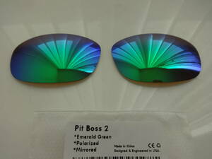 ★ オークリー PIT BOSS 2 ピットボス２用 カスタム偏光 レンズ GREEN Color polarized　PITBOSS