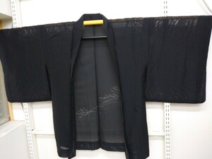 YA5205和装　レトロ　絽　夏羽織　絹　身丈→約80㎝/裄→約64.5㎝　リメイク素材　