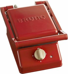 未使用品 BRUNO ブルーノ グリルサンドメーカー BOE083-RD タイマー付き プレート取りはずし可