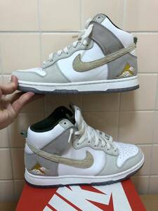 1円 NIKE DUNK HI PRM ナイキ ダンク ハイ プレミアム FD0776-100 サイズUS8.5 26.5cm ホワイト　FK