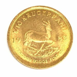 K22　南アフリカ共和国　クルーガーランド金貨　1/10oz　1983　総重量3.3g【CDAL7099】